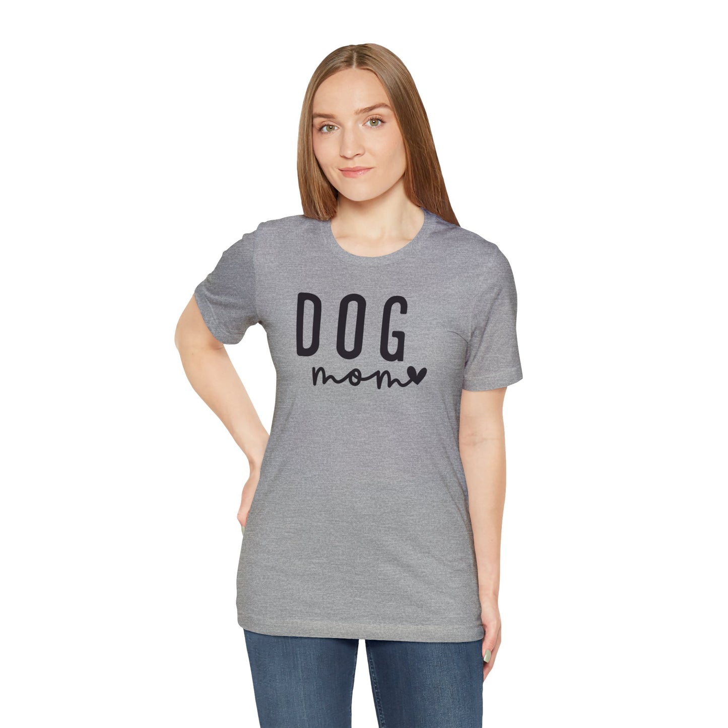 Dog Mom - Black Letters Unisex Tshirt