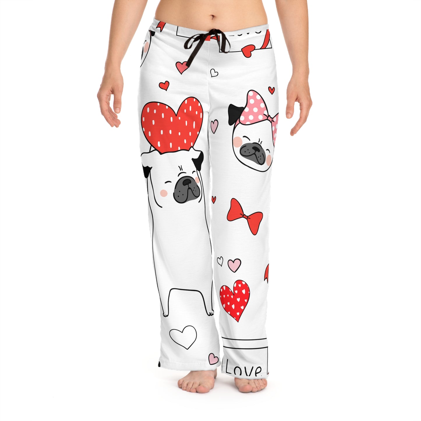 Puppy Love - Women's White Pajama Pants