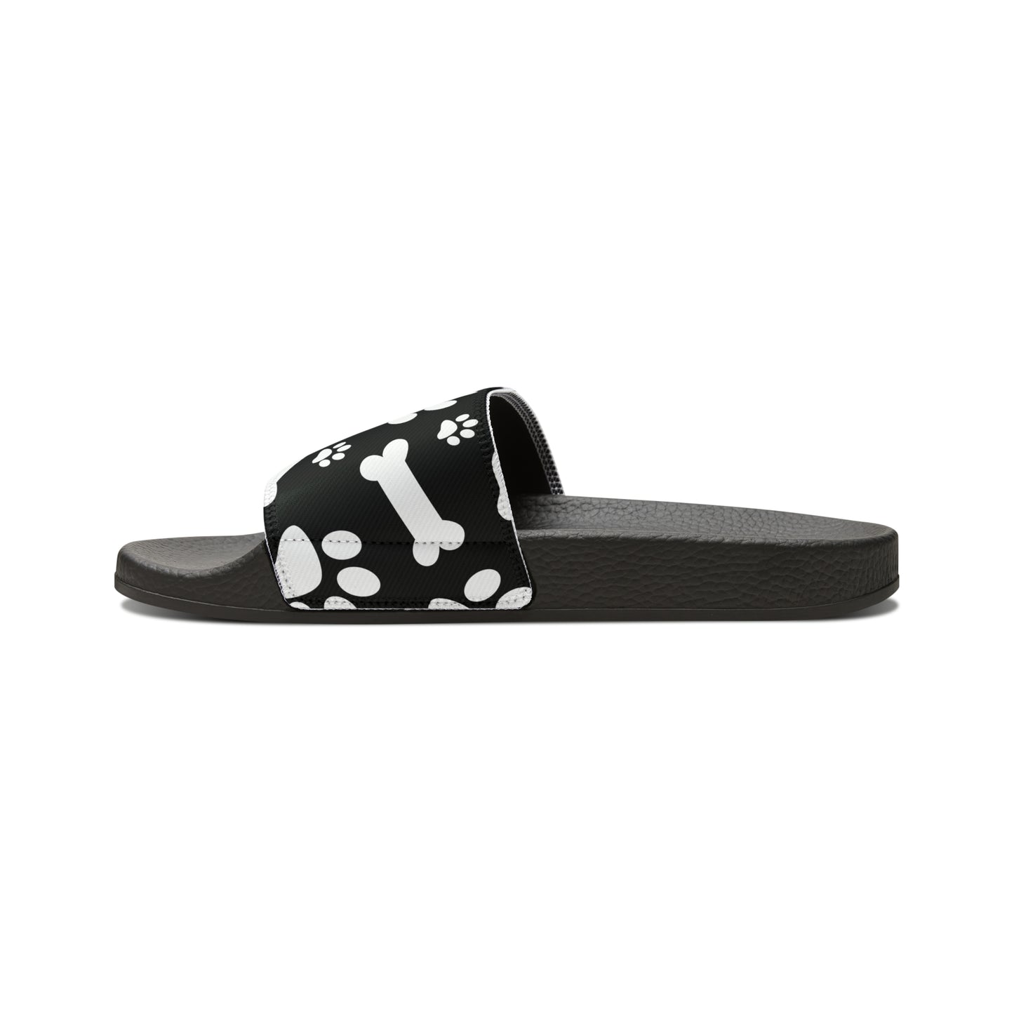 Paws And Bone - Black Custom Design Women's Slide Sandals