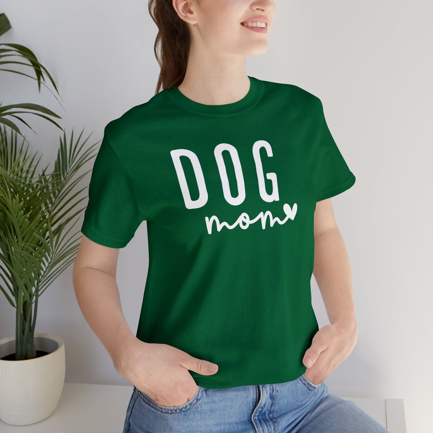 Dog Mom - White Letters Unisex Tshirt