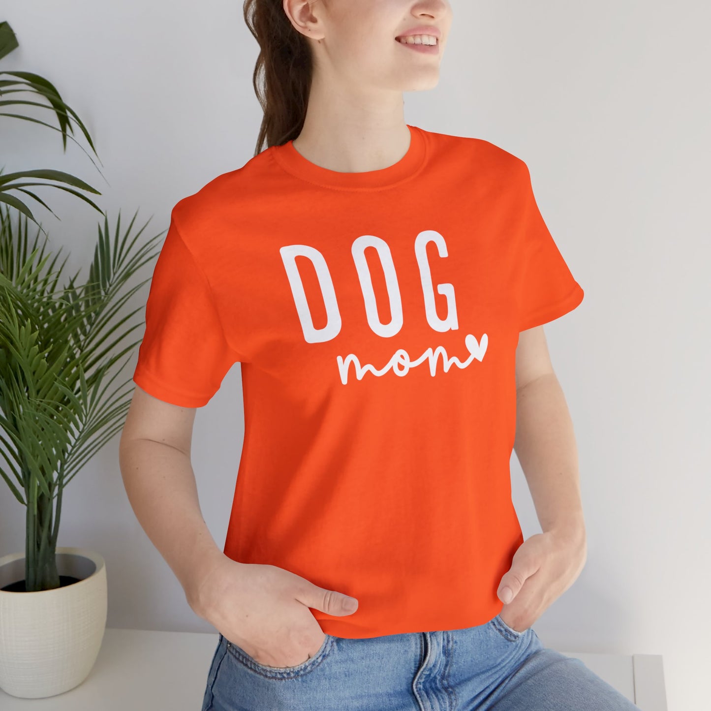 Dog Mom - White Letters Unisex Tshirt