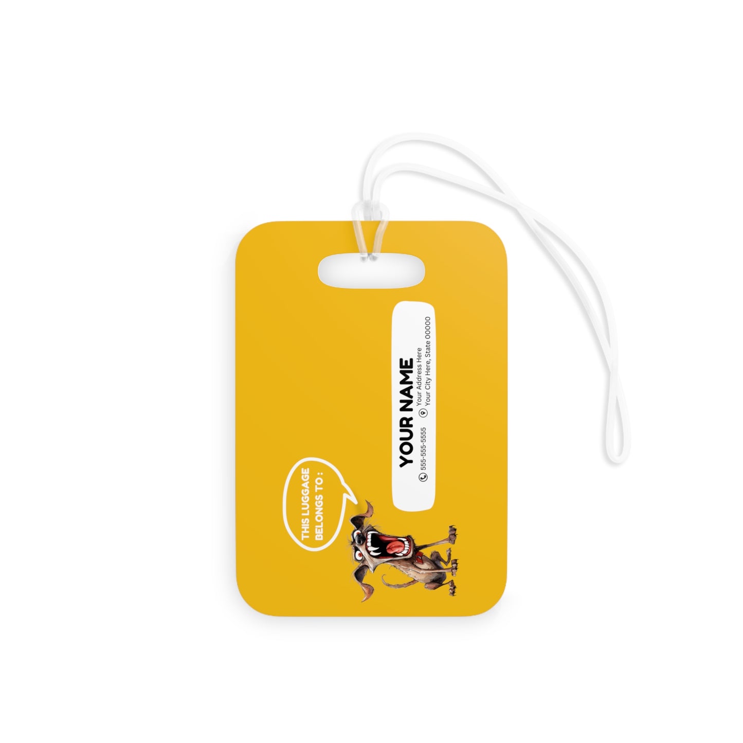 This Is Not Your Bag - Customized Yellow Luggage Tag