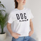 Dog Mom - Black Letters Unisex Tshirt