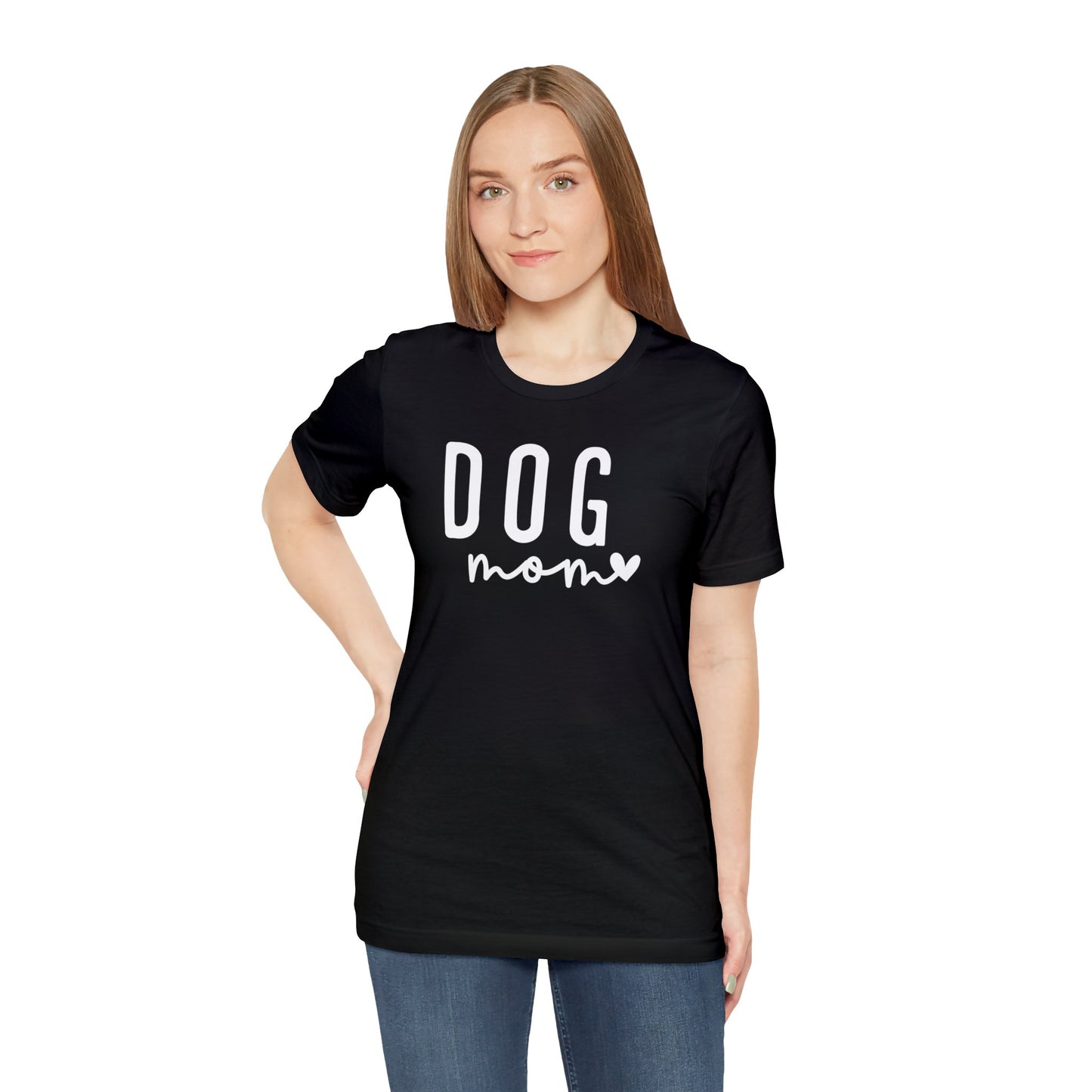 Dog Mom - White Letters Unisex Tshirt