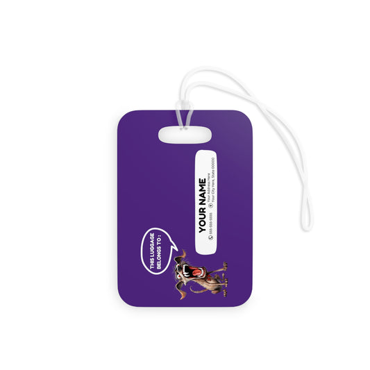 This Is Not Your Bag - Customized Purple Luggage Tag