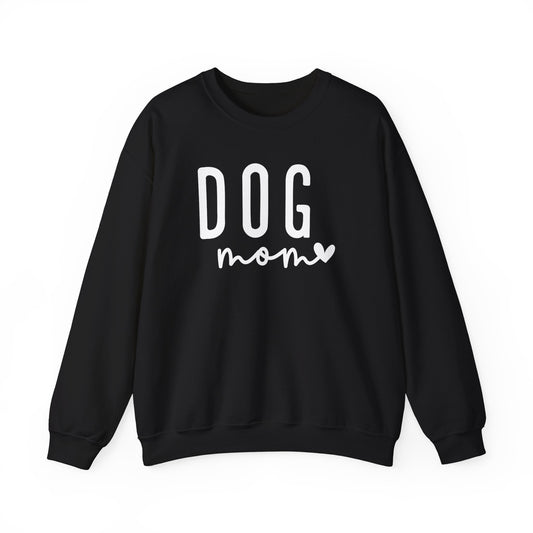 Dog Mom - White Letters Unisex Heavy Blend™ Crewneck Sweatshirt