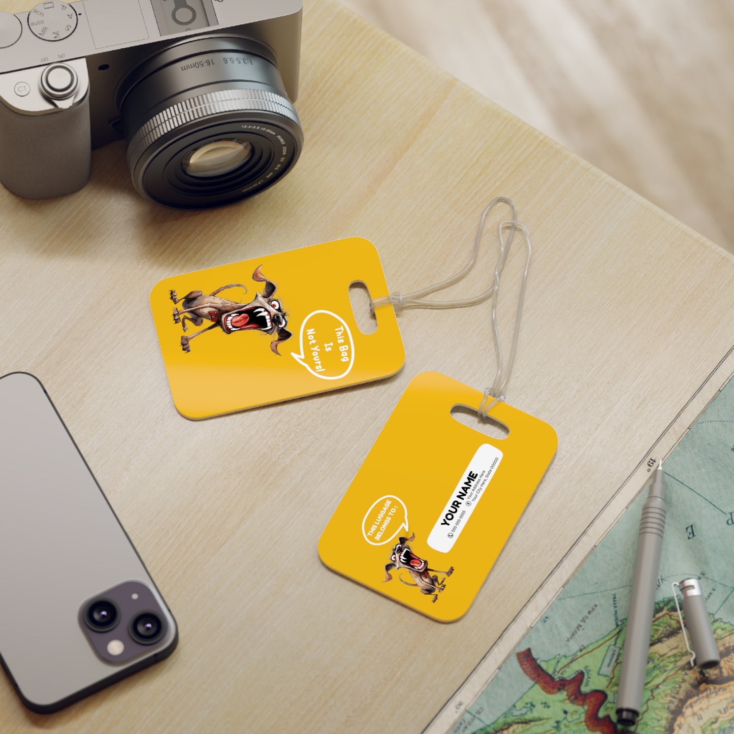 This Is Not Your Bag - Customized Yellow Luggage Tag