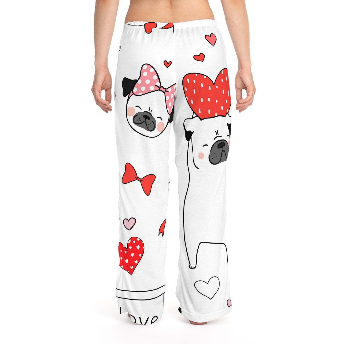 Puppy Love - Women's White Pajama Pants