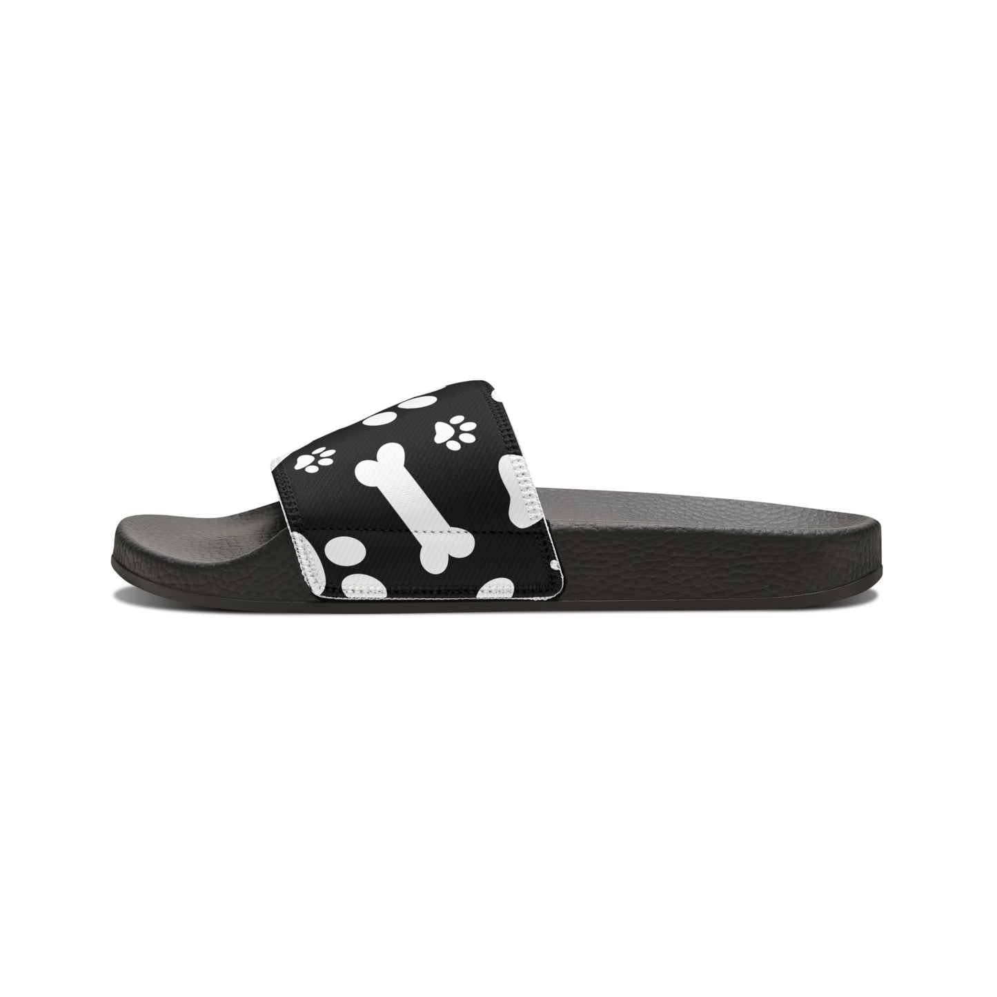 Paws And Bone - Black Custom Design Women's Slide Sandals