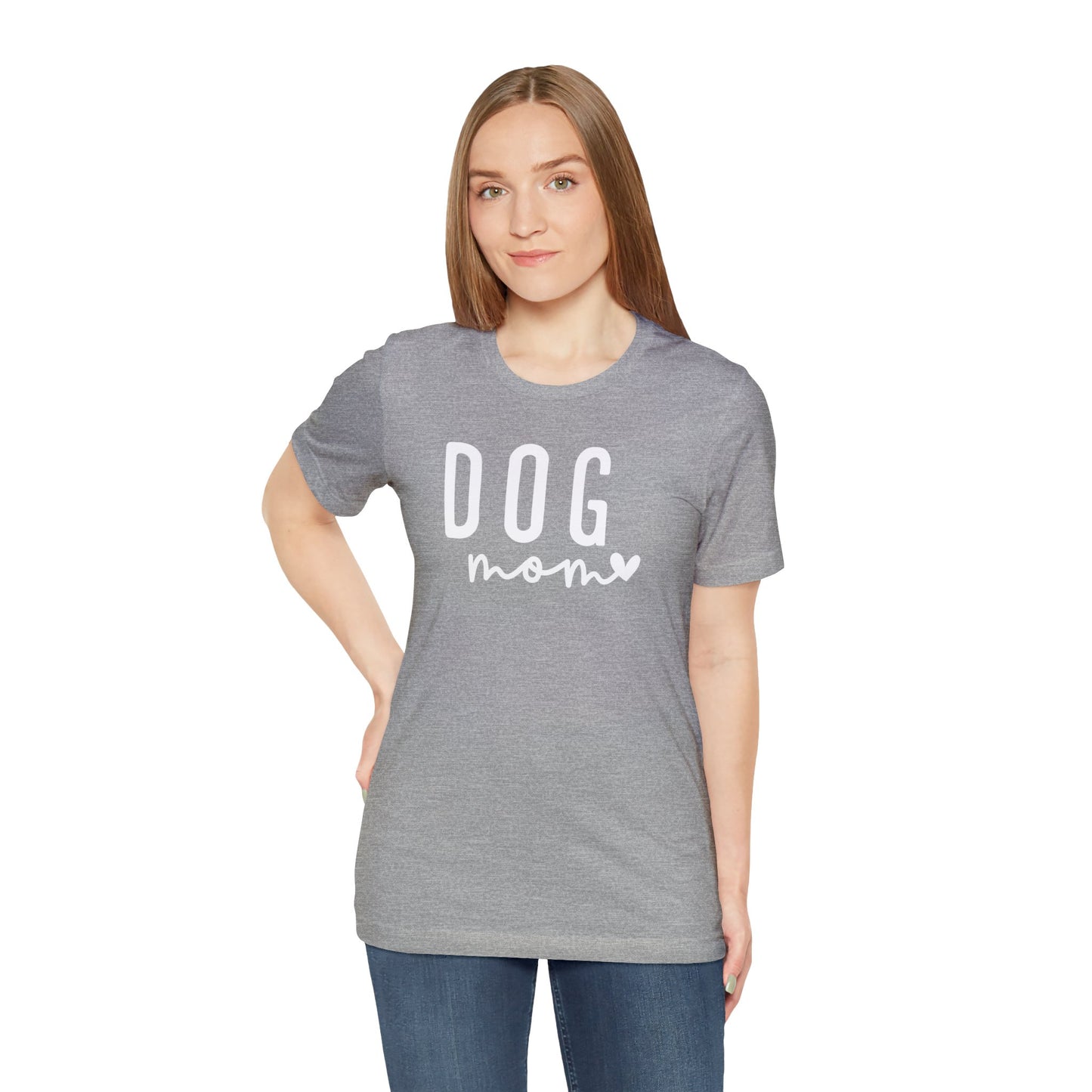 Dog Mom - White Letters Unisex Tshirt