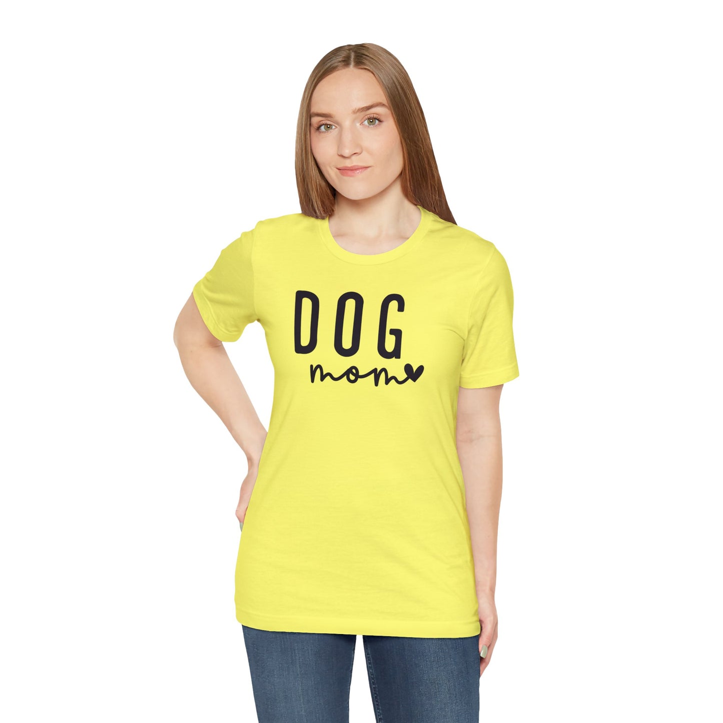 Dog Mom - Black Letters Unisex Tshirt